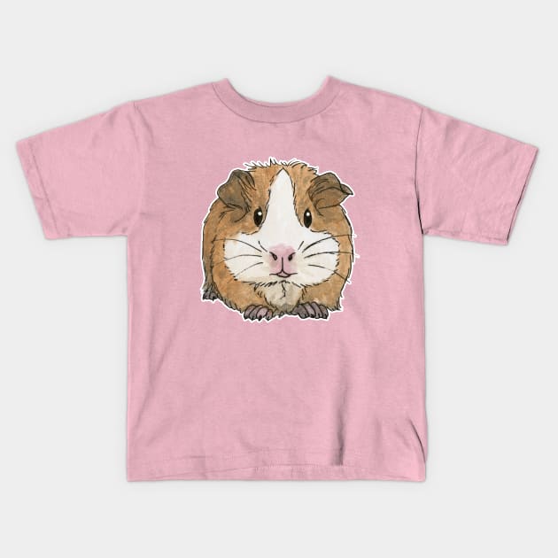 Tan guinea pig Kids T-Shirt by Savousepate